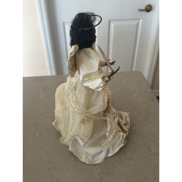 1999 Holiday Creations African American Angel Christmas Tree Topper 13” - Picture 4 of 8